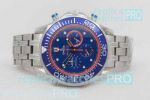 Omega Seamaster Planet Ocean Copy Men Watch - Blue & Red Dial SS Case